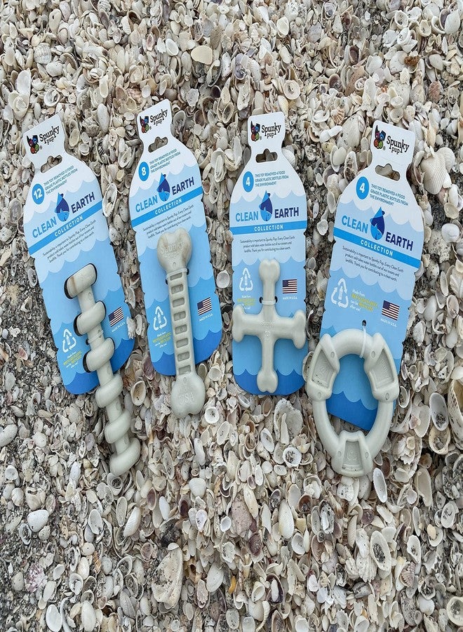 Spunky Pup Clean Earth Recycled Bone| Made in USA | Made from 100% Recycled Water Bottles, Gray - Image 4